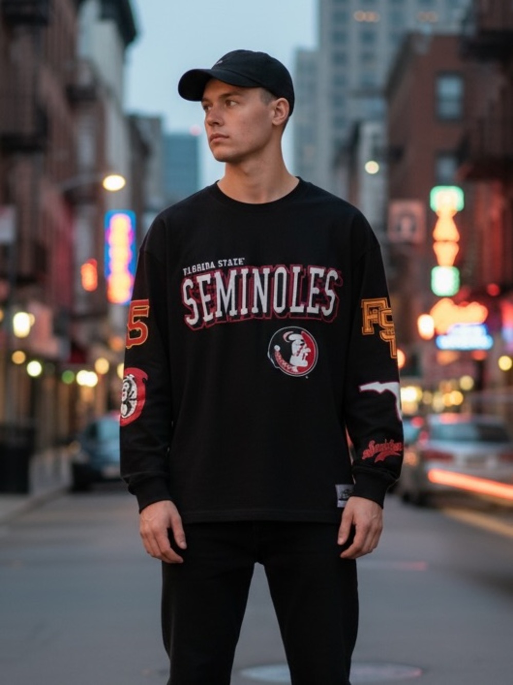 Mitchell & Ness FSU
Seminoles Training Camp LS Tee Black, Men’s XL